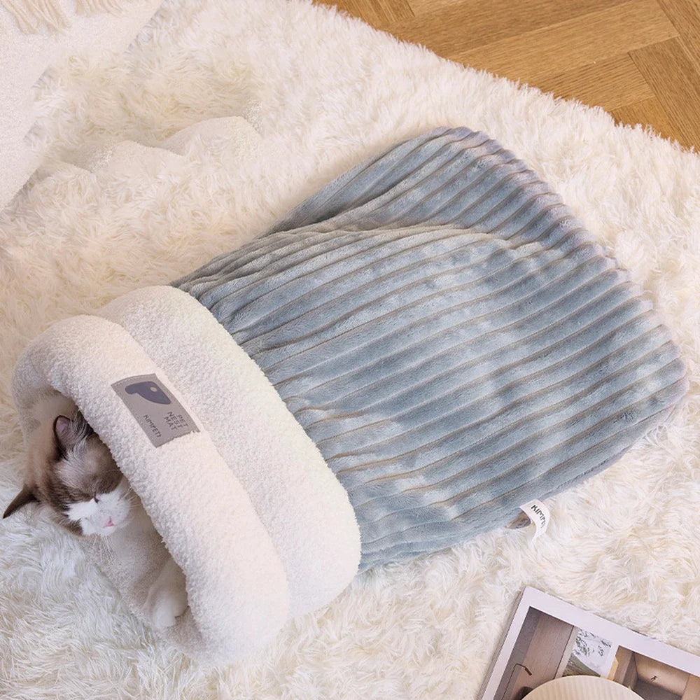 3-Layer Pet Sleeping Bag for Cats & Small Dogs Bowlift