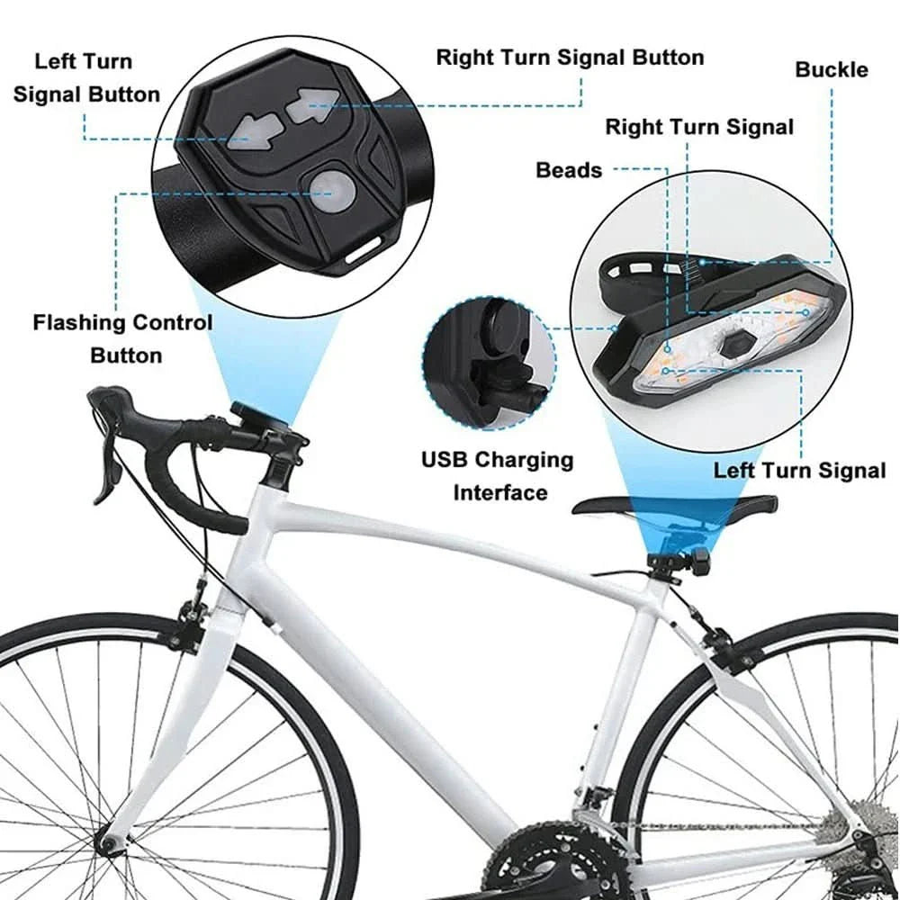 BowLift | Rechargeable bicycle rear light with remote control & 32 LEDs