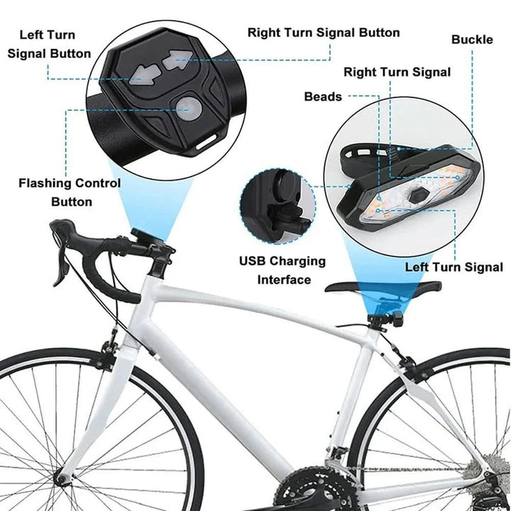 BowLift | Rechargeable bicycle rear light with remote control & 32 LEDs