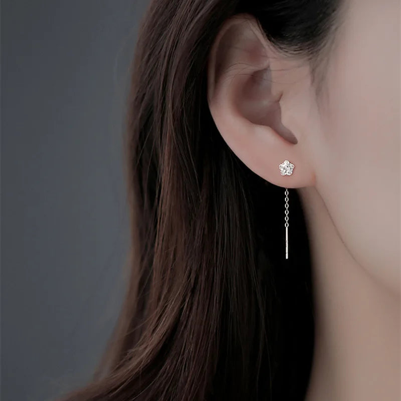 BowLift | Elegant Slim Geometric Chain Earrings