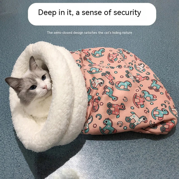 BowLift | Cozy Thickened Winter Cartoon Cat Sleeping Bag