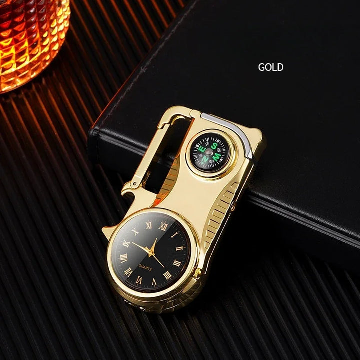 BowLift | 4in1 Windproof Metal Butane Compass Watch Keychain Lighter