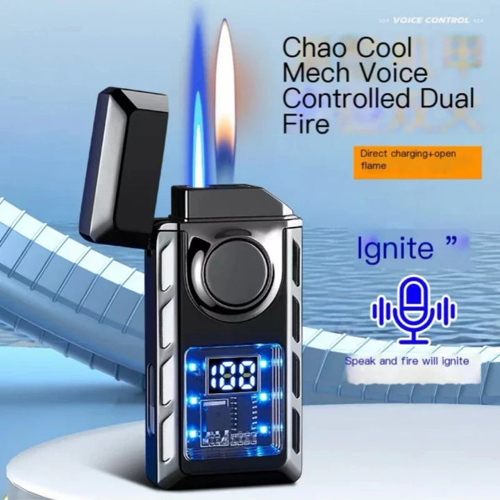 Voice Controlled USB Colorful Double Flame Lighter | Bowlift