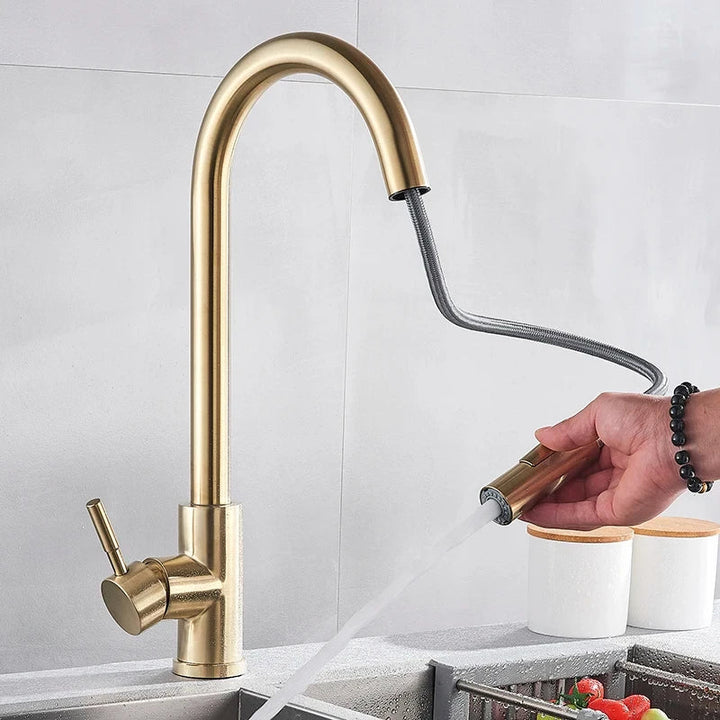 BowLift | Practical and Elegant Kitchen Faucet with Pull-Out Function