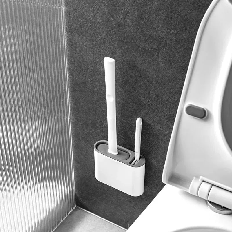 FlexiClean Silicone Toilet Brush Set Bowlift