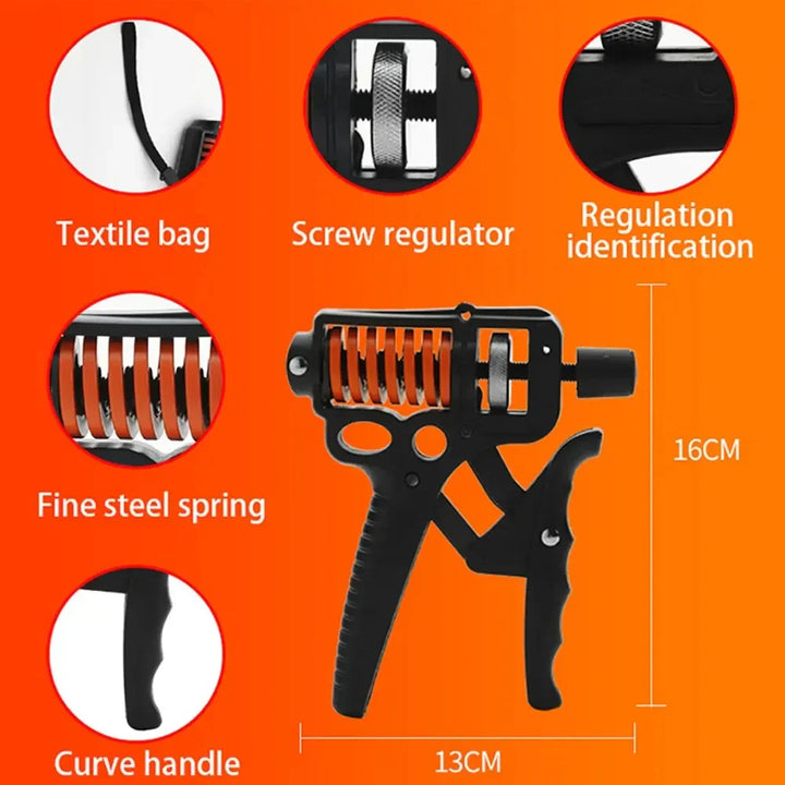 Adjustable 5-165kg Heavy Hand Grip Strengthener - Finger Expander for Arm, Wrist, and Forearm Training Bowlift
