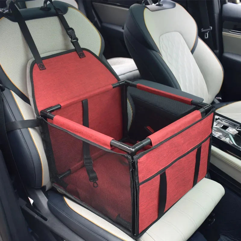 BowLift | PawVoyage Waterproof Car Dog Seat | Carry Bag & Transport Basket | For small to medium dogs | 39×39×27 cm