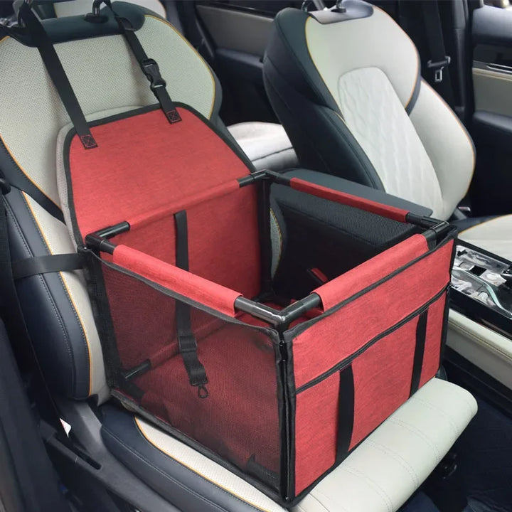 BowLift | PawVoyage Waterproof Car Dog Seat | Carry Bag & Transport Basket | For small to medium dogs | 39×39×27 cm