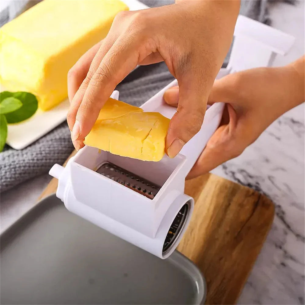 BowLift | RollaGrate Cheese Grater | Manual Drum Grater with Crank | Stainless Steel & ABS | For Cheese, Nuts & Chocolate