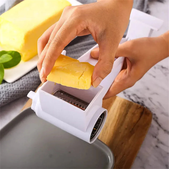 BowLift | RollaGrate Cheese Grater | Manual Drum Grater with Crank | Stainless Steel & ABS | For Cheese, Nuts & Chocolate