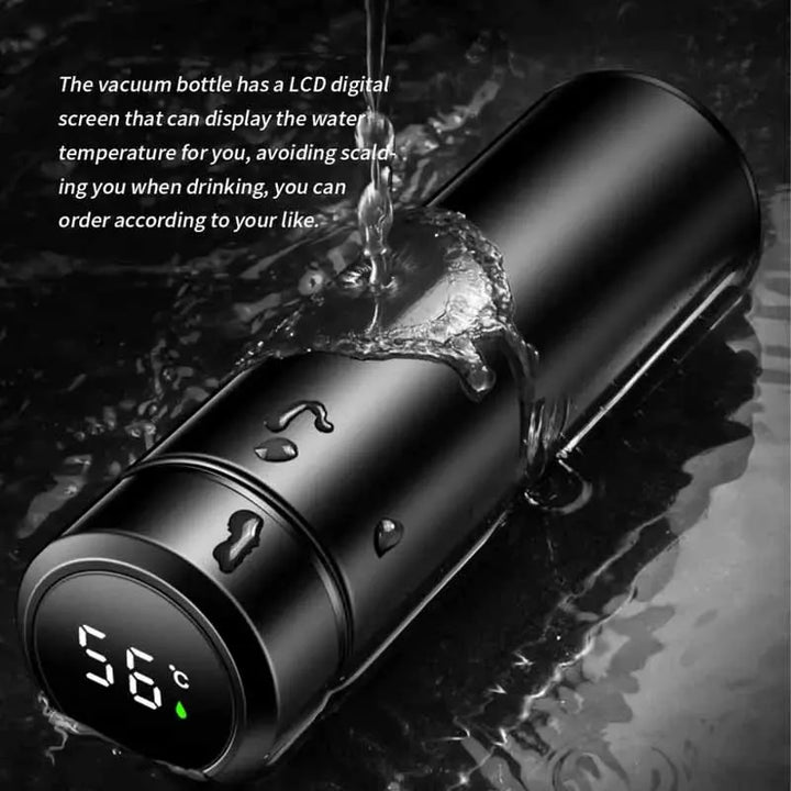 Stainless steel thermos with digital display