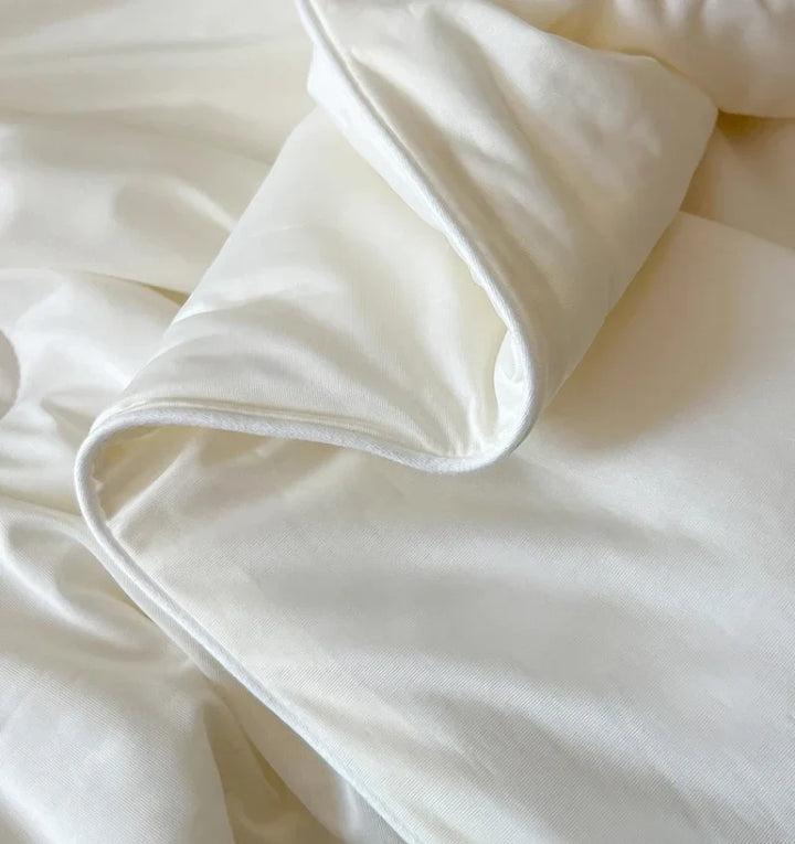 Air Condition Summer Comforter — Pure Color Ice Silk Cooling Blanket, Lightweight & Smooth Twin/King Size Quilt | Bowlift