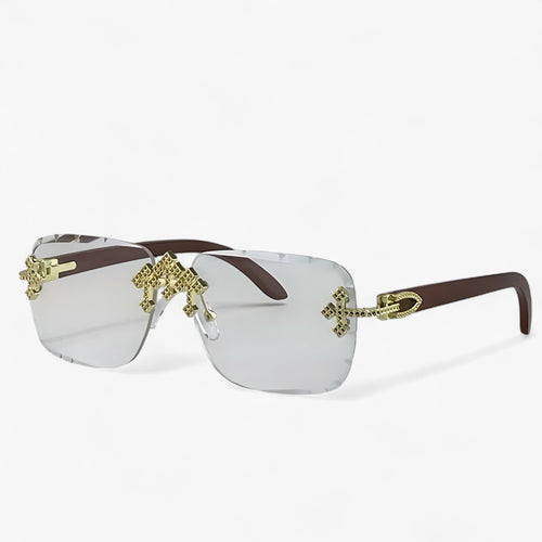 Rimless Steampunk Sunglasses with Metal Accents – Nirex | Bowlift