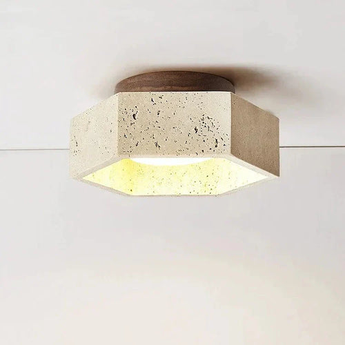 BowLift | Wabi Sabi Travertine LED Ceiling Lamp