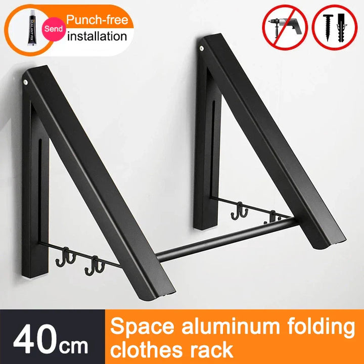 BowLift | Space Saver Foldable Wall Clothes Aluminum Rack