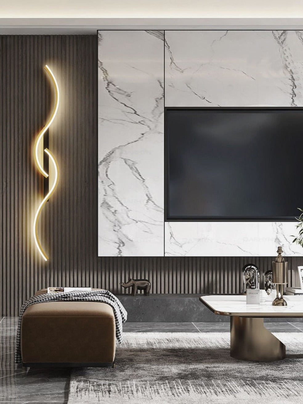 BowLift | Contemporary LED Wall Lamp – Artistic Combination of Forms