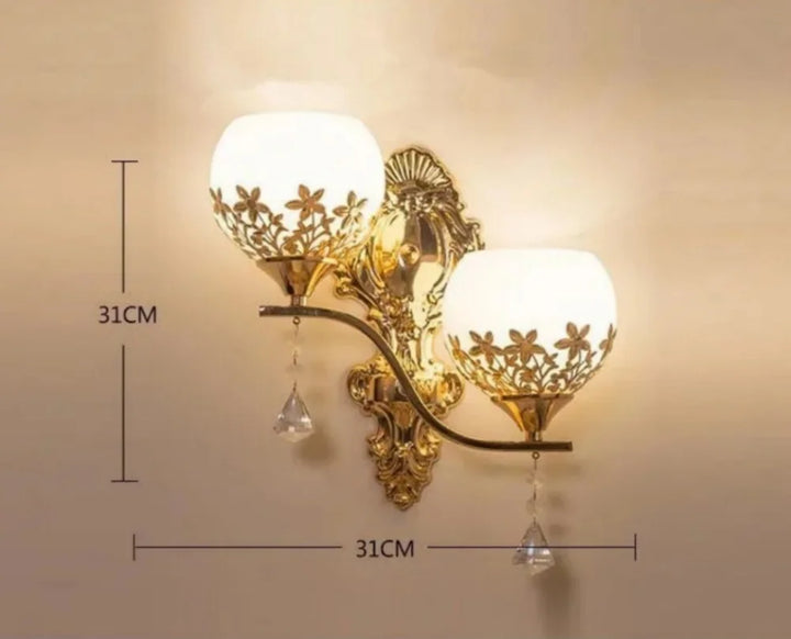 LuxeGlow - Gold LED Wall Lamp for Mood Lighting Bowlift