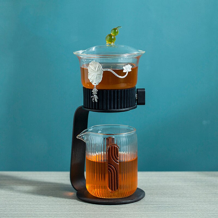 BowLift | Ancient Mystery Leaf Glass Teapot
