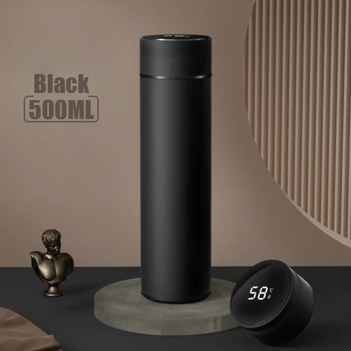 Stainless steel thermos with digital display