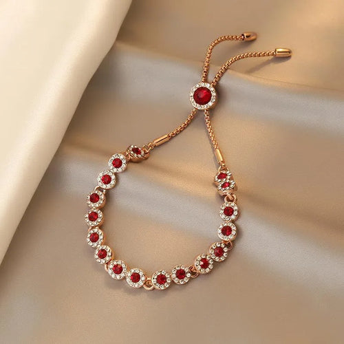 BowLift | Crimson Charm Rose Gold Adjustable Bracelet
