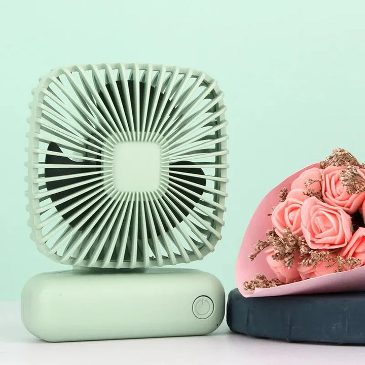 Mini Handheld USB Fan: Portable Three-Speed Cooling for Car, Home, Office, and Outdoor Use - Quiet and Simple Design | Bowlift
