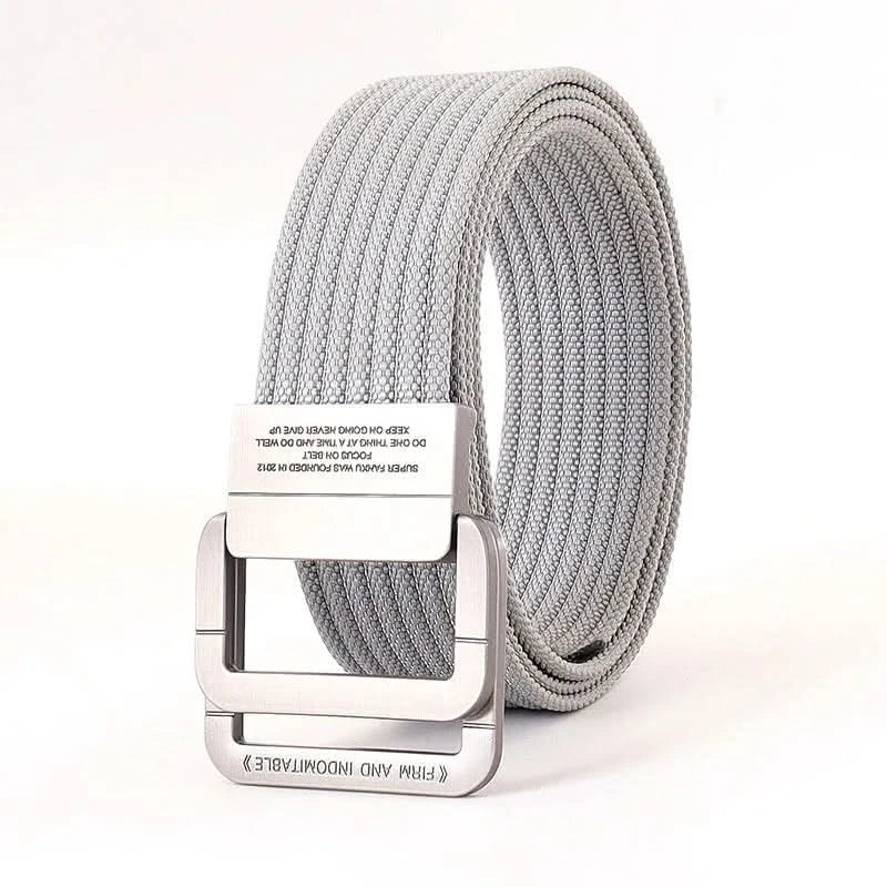 BowLift | Unisex Canvas Belt – Double Metal Ring Buckle, Adjustable