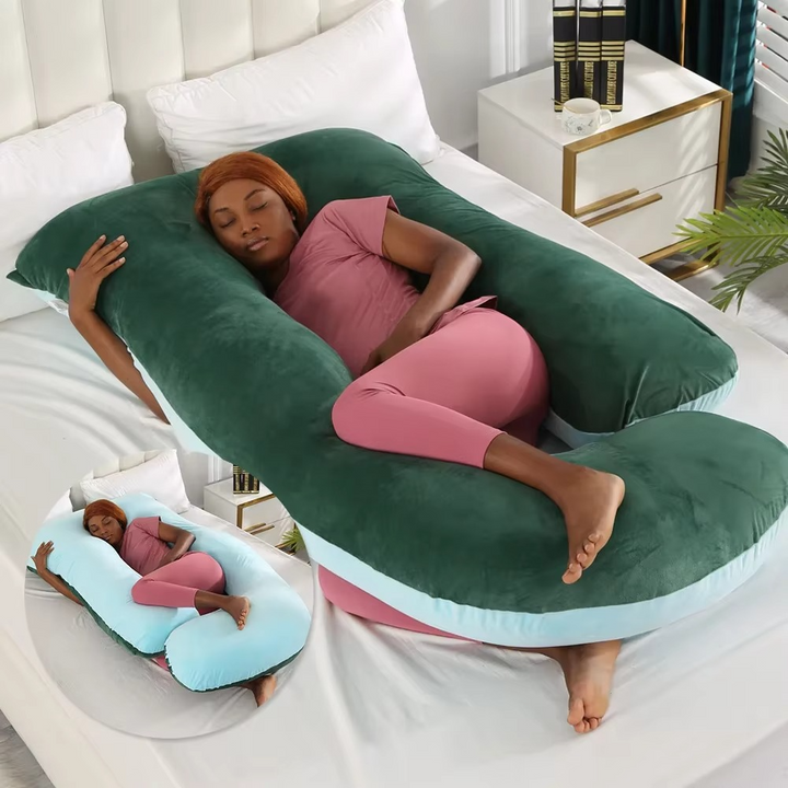 BowLift | J-Shaped Maternity Support Pillow for Side Sleeping and Breastfeeding
