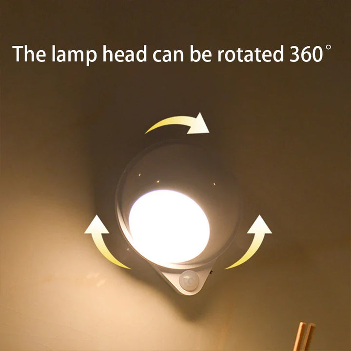 BowLift | Intelligent LED Night Light GlowMate 360 | 360° Rotatable | Motion Sensor | USB Rechargeable