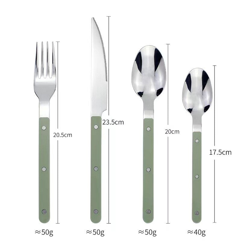 BowLift | 24-Piece Stainless Steel Cutlery Set with Engraved Design - BistroLine