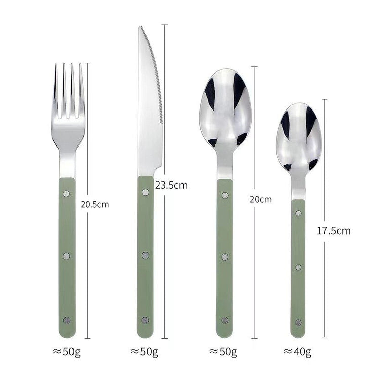 BowLift | 24-Piece Stainless Steel Cutlery Set with Engraved Design - BistroLine