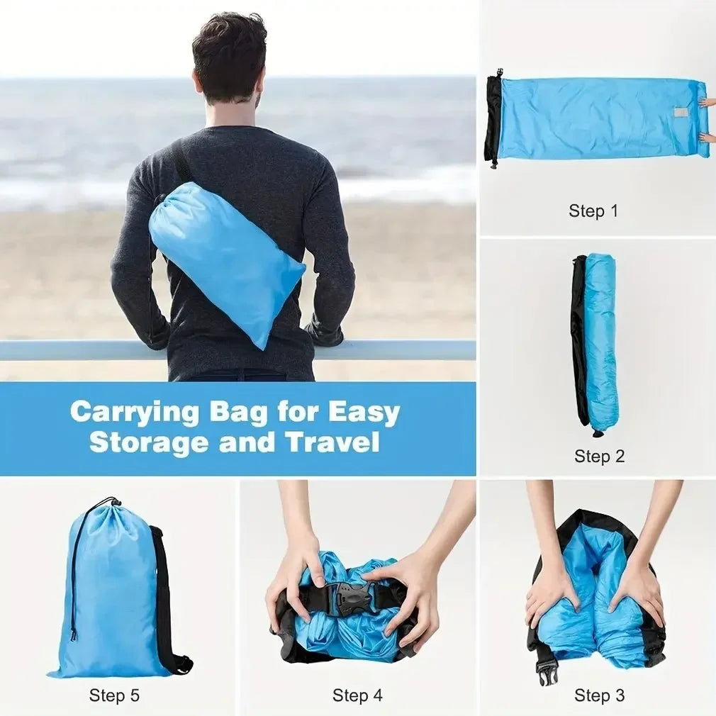 BowLift | Airvana Inflatable Sofa Outdoor | Portable Air Couch for Camping & Beach | With Headrest & 30h Durability