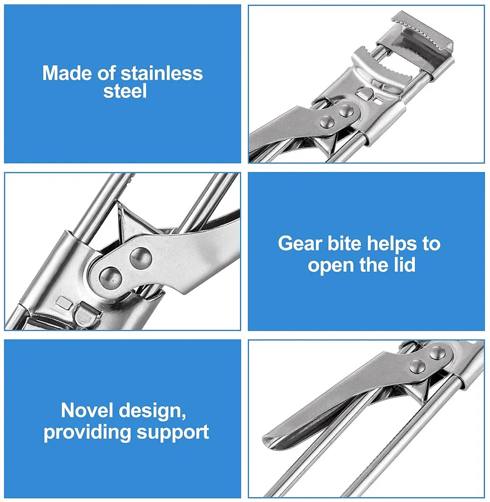 BowLift | Glass Opener Gripano | Adjustable Stainless Steel Lid Opener | For Weak Hands | Non-Slip Handle & Easy to Use