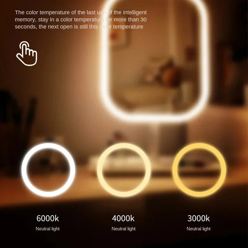 BowLift | LED Makeup Mirror Lumiéra | 3 Light Colors | Touch Control | Modern Design