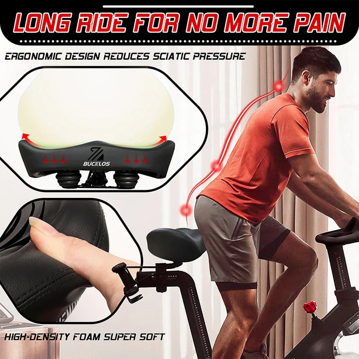BowLift | Oversized Bike Saddle with Shock Absorption and Waterproof Design – Comfortable Bicycle Seat for Long Distances