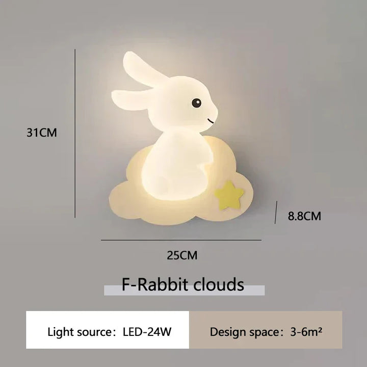 RabbitGlow Lamp - Playful LED Children's Wall Lamp Bowlift