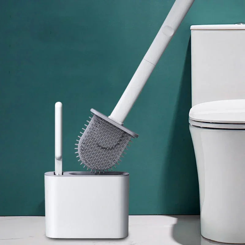 FlexiClean Silicone Toilet Brush Set Bowlift