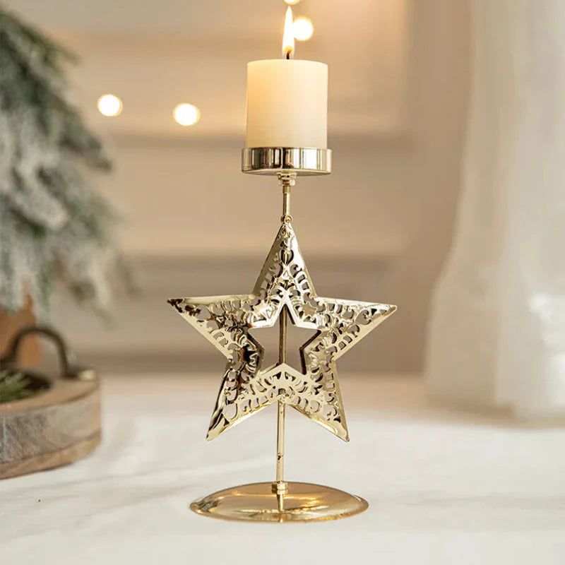 BowLift | Iron Christmas Candlestick Holders