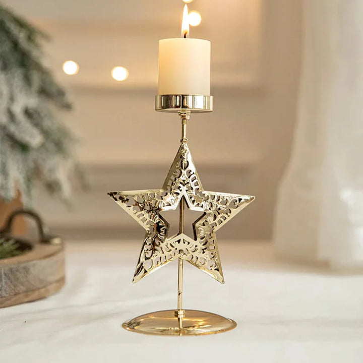 BowLift | Iron Christmas Candlestick Holders