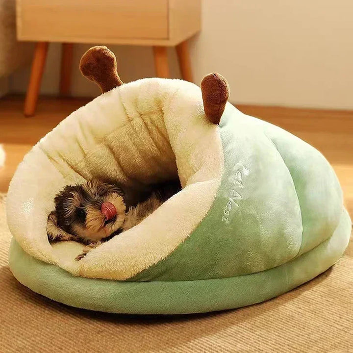 BowLift | Slippernest - Foldable Dog Bed in Coral Fleece for Winter Comfort