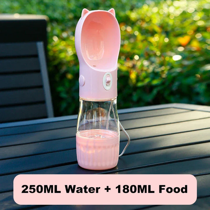 BowLift | PetHydra Duo Dog Water Bottle with Feeding Bowl | 2-in-1 Outdoor Dispenser | For Small & Large Dogs & Cats