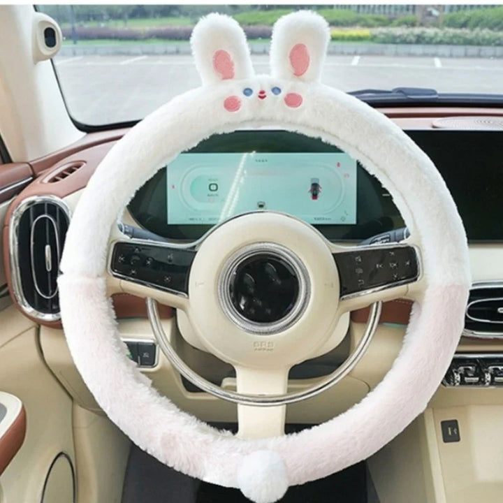 BowLift | Soft Winter Animal Plush Steering Wheel Cover