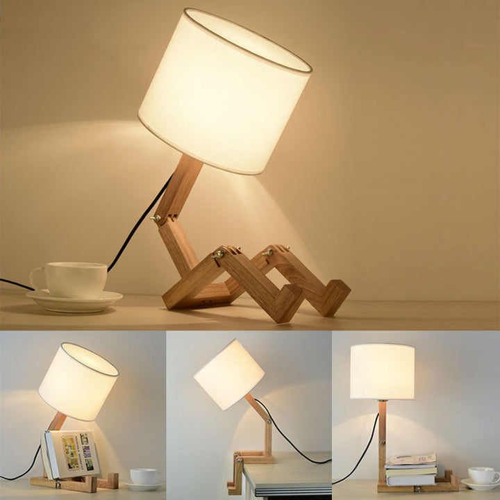 BowLift | Thinker Wooden Robot Modern Night Lamp