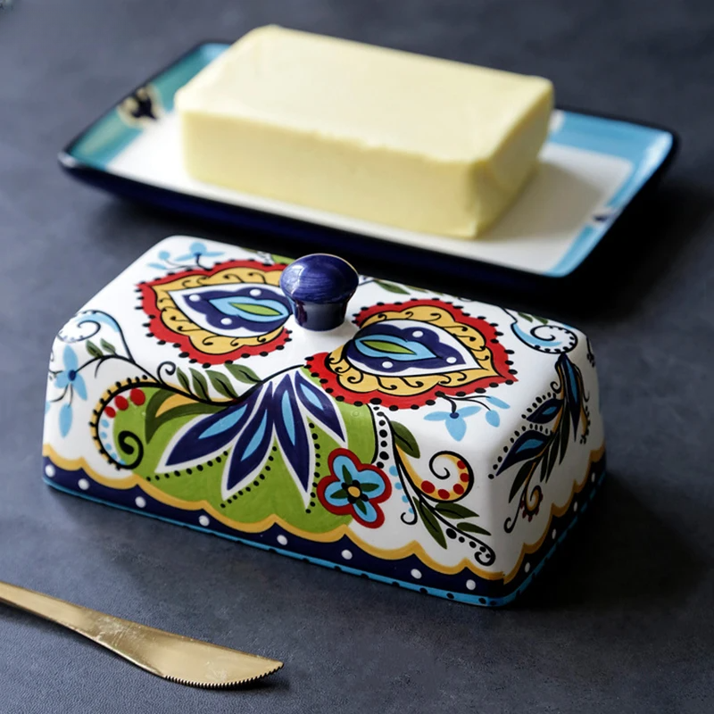 BowLift | Hand-painted Butter Holder in Tuscan Style - TuscanCharm