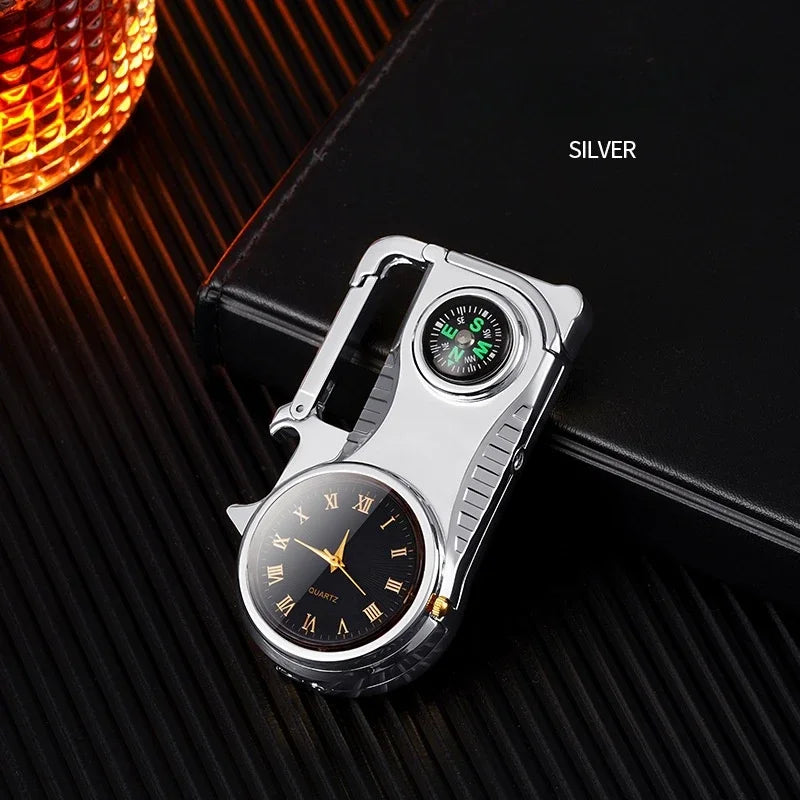 BowLift | 4in1 Windproof Metal Butane Compass Watch Keychain Lighter