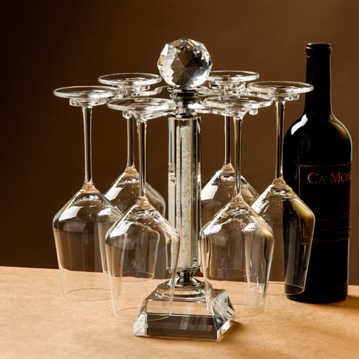 BowLift | Rotatable Crystal Wine Glass Holder