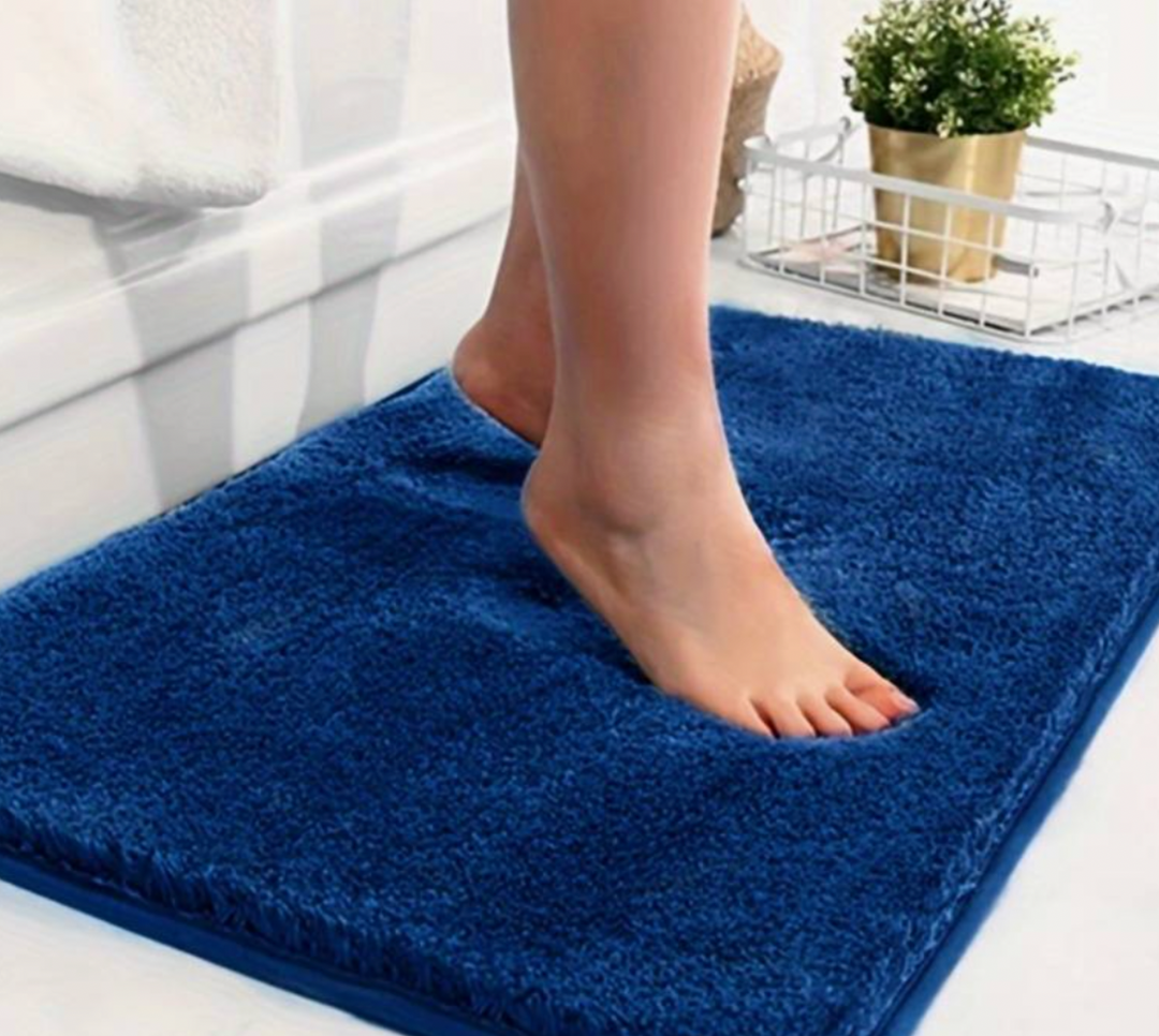 Thick Microfiber Bath Mat - Soft, Absorbent, Non-Slip - Perfect for Bathroom and Bedroom | Bowlift
