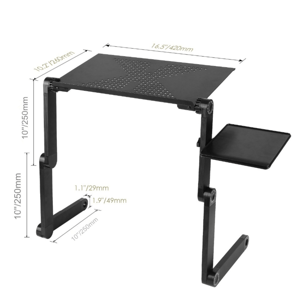 BowLift | Adjustable Ergonomic Portable Aluminum Laptop Desk.