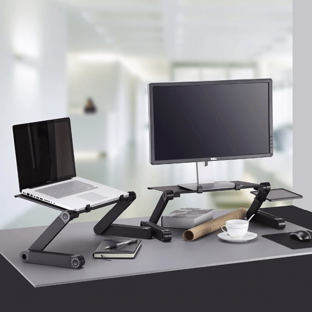BowLift | Adjustable Ergonomic Portable Aluminum Laptop Desk.