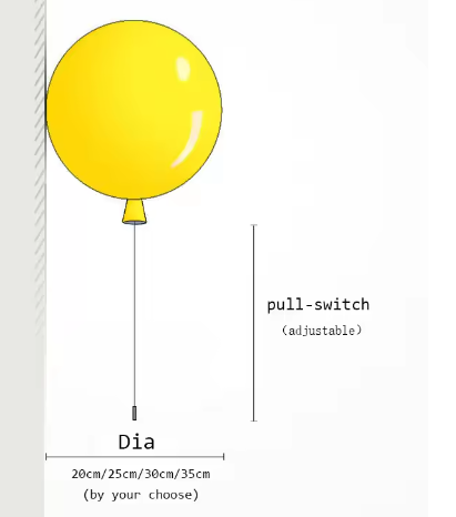 BowLift | Modern colorful balloon wall lamp – Creative LED wall lamp with pull switch for bedroom