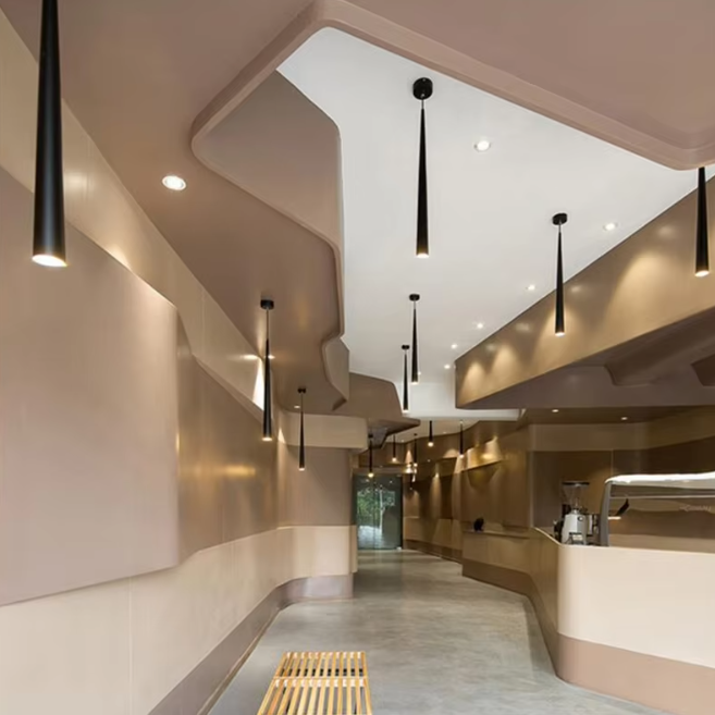 BowLift | Modern LED pendant lamp – Dimmable aluminum cone